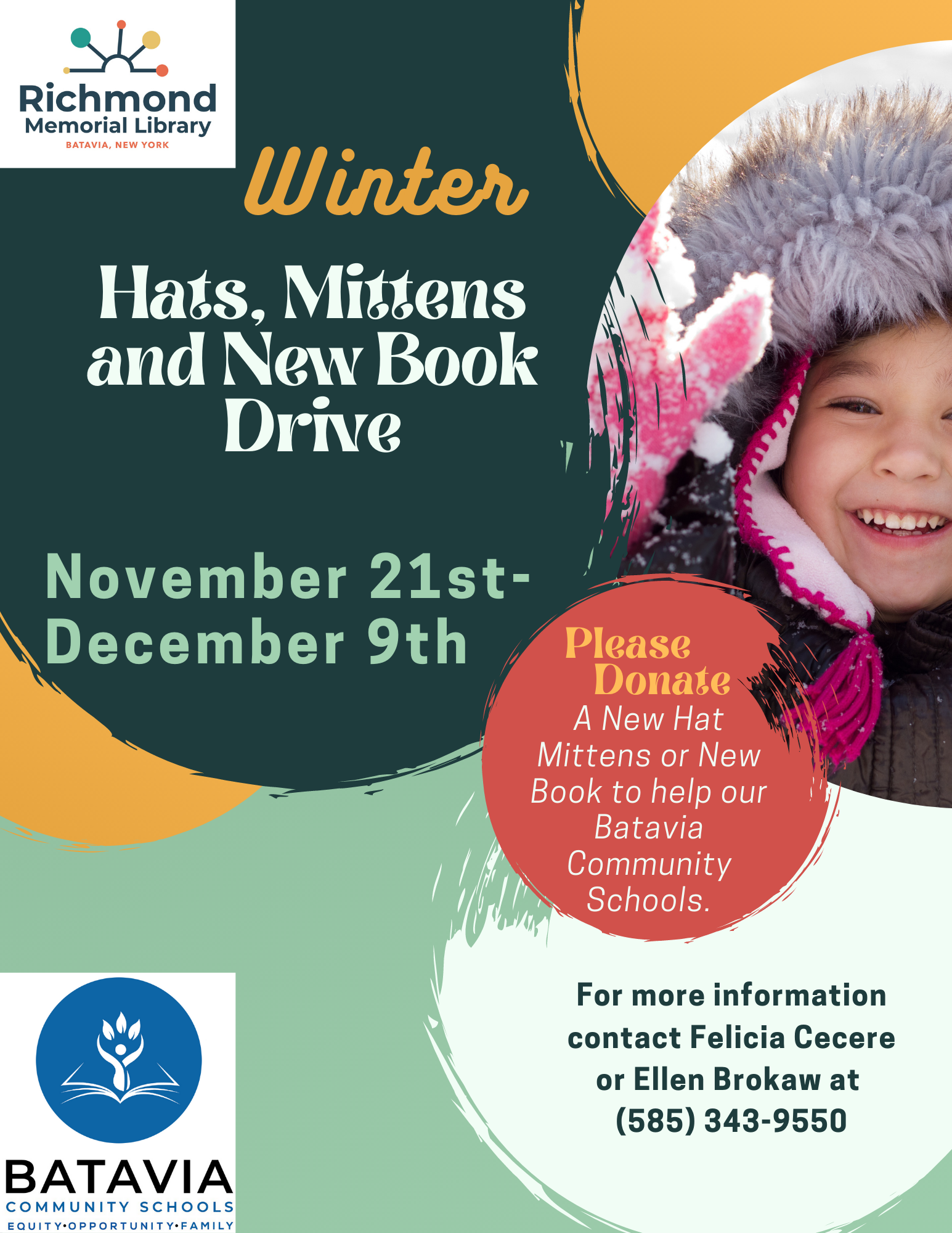New Hats, Mittens & New Book Drive 