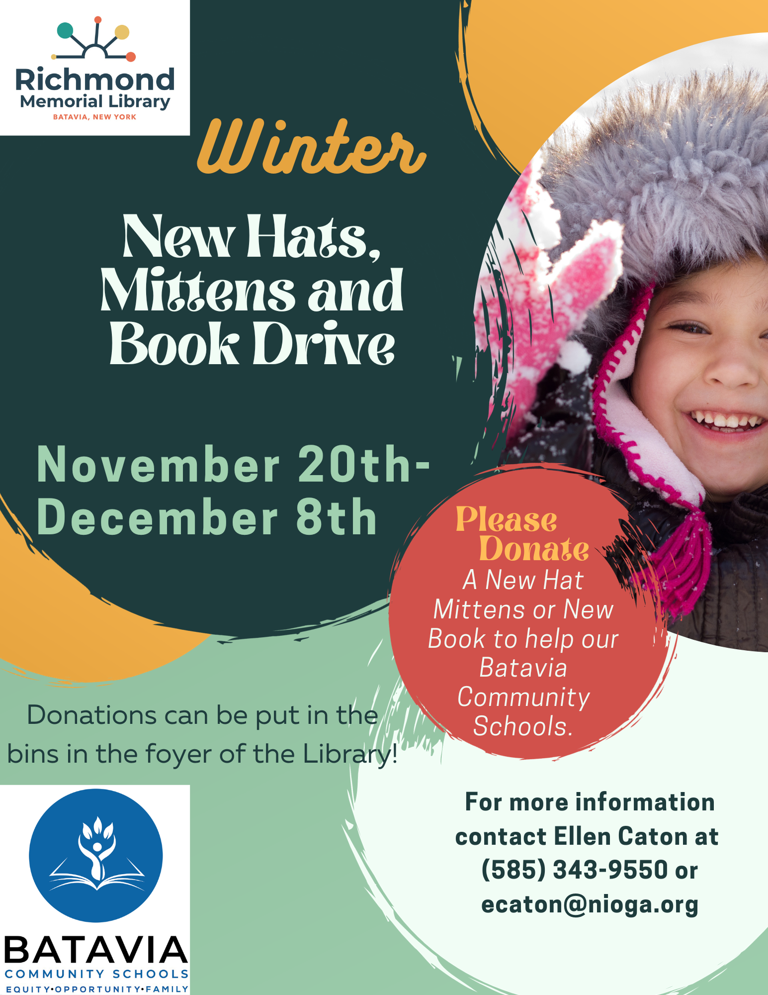 Hats, Mittens & New Book Holiday Drive! 