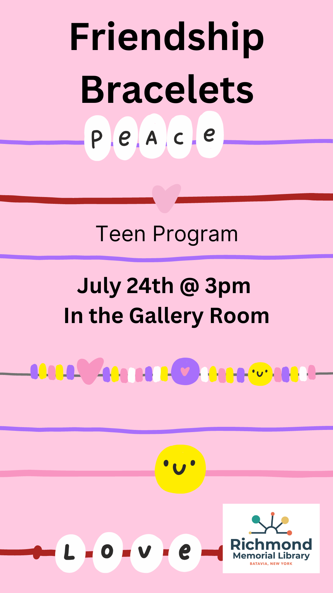 Teen Programming: Friendship Bracelet Workshop & Trading! 