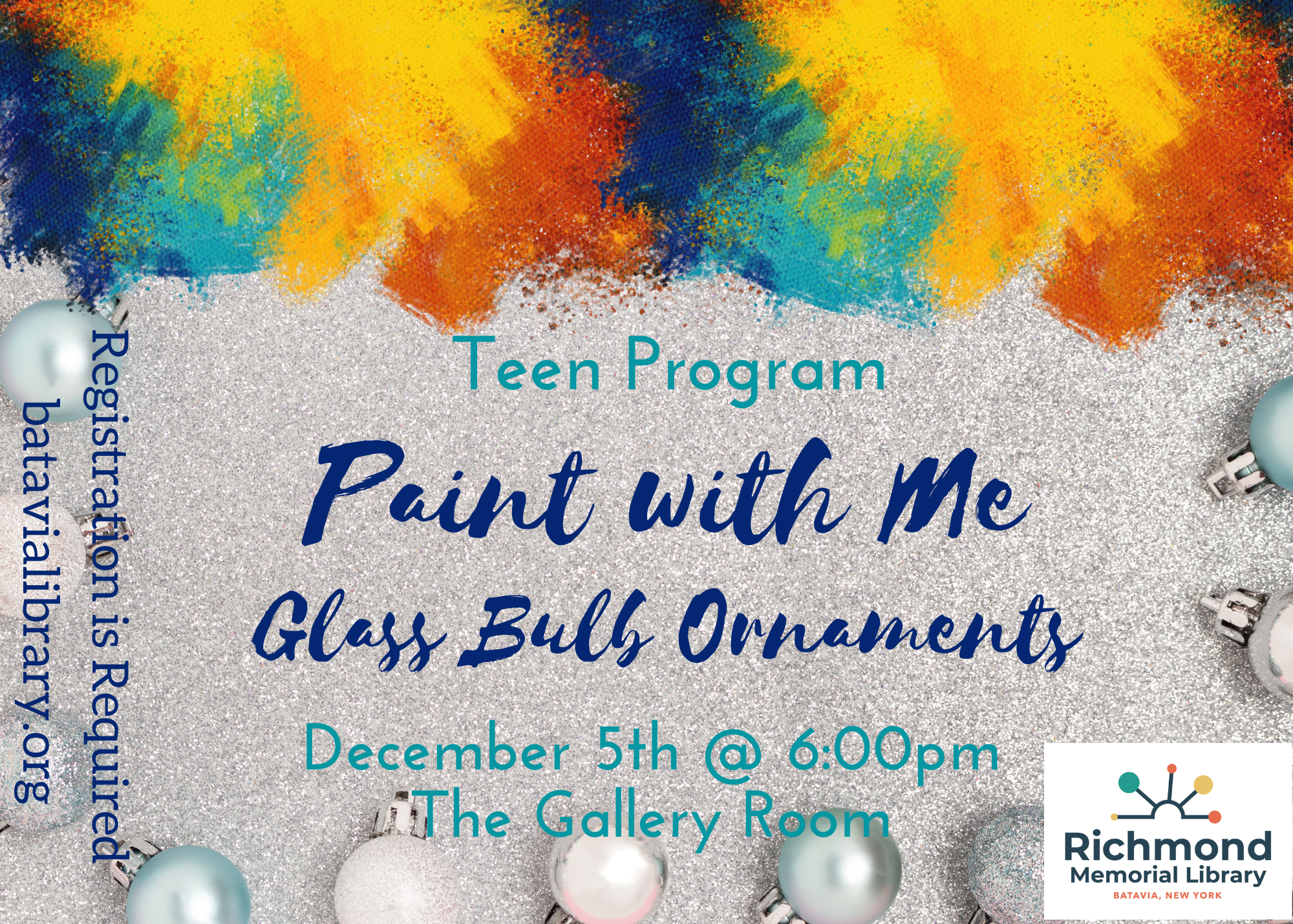 Teens: Paint with me Glass Bulb Ornaments 