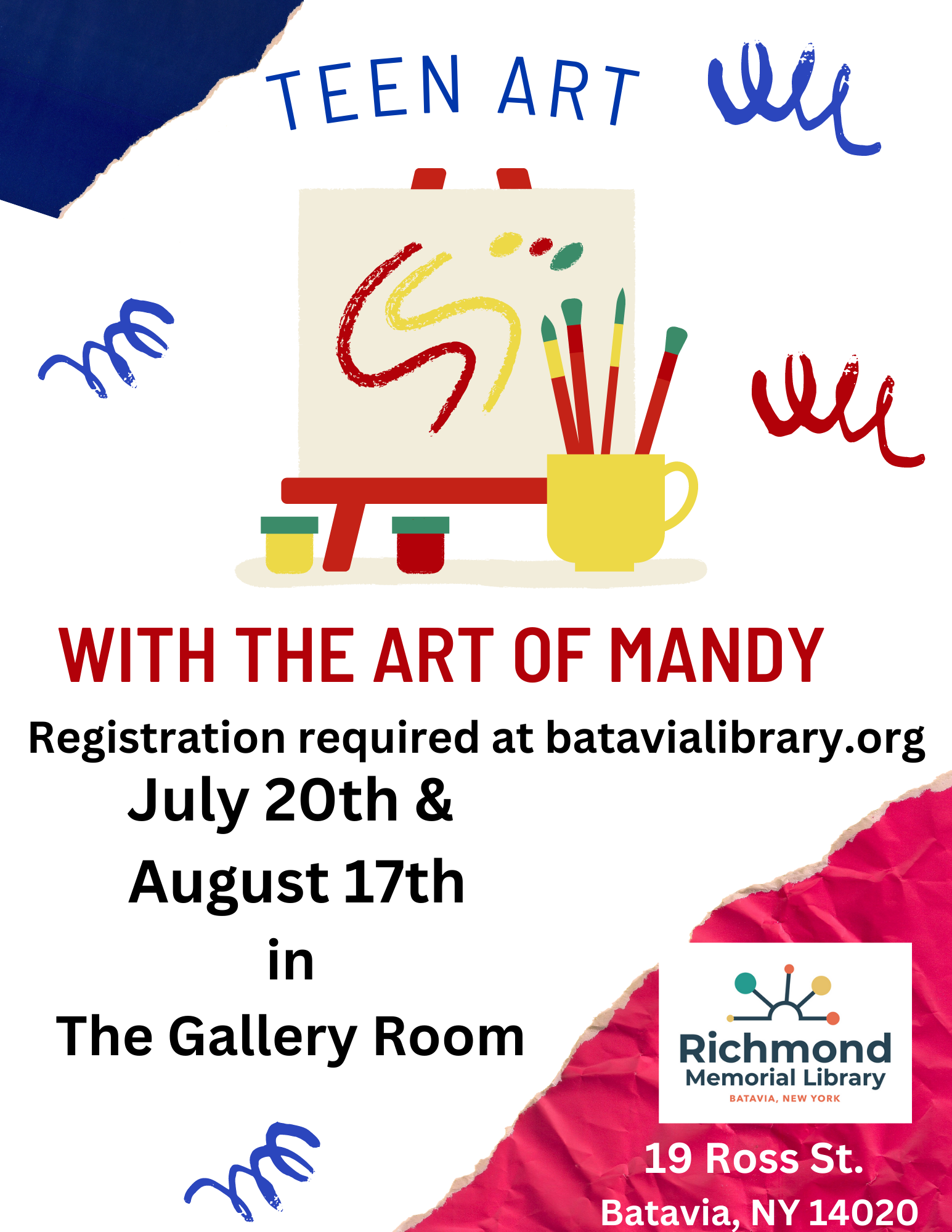 Teen Programming: ART with The ART of Mandy! 