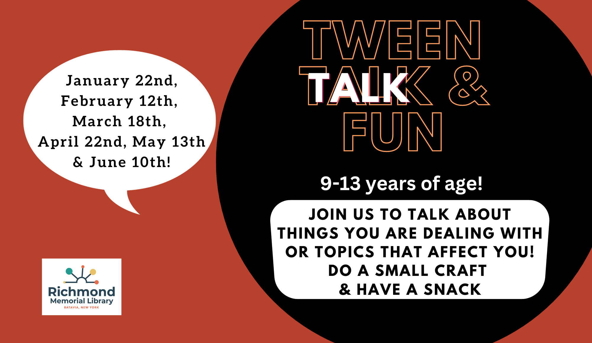Tween/Teen Programming: Talk & Fun! 
