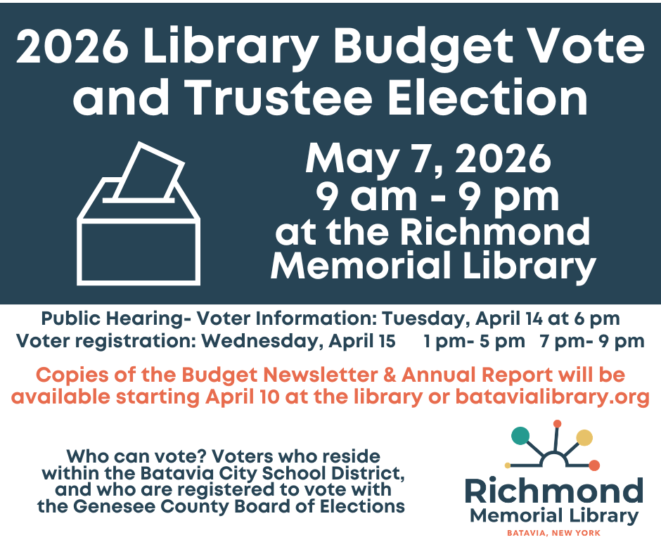Image describing the 2026 Budget Vote and Trustee Election. Click the image for a link to more information. 