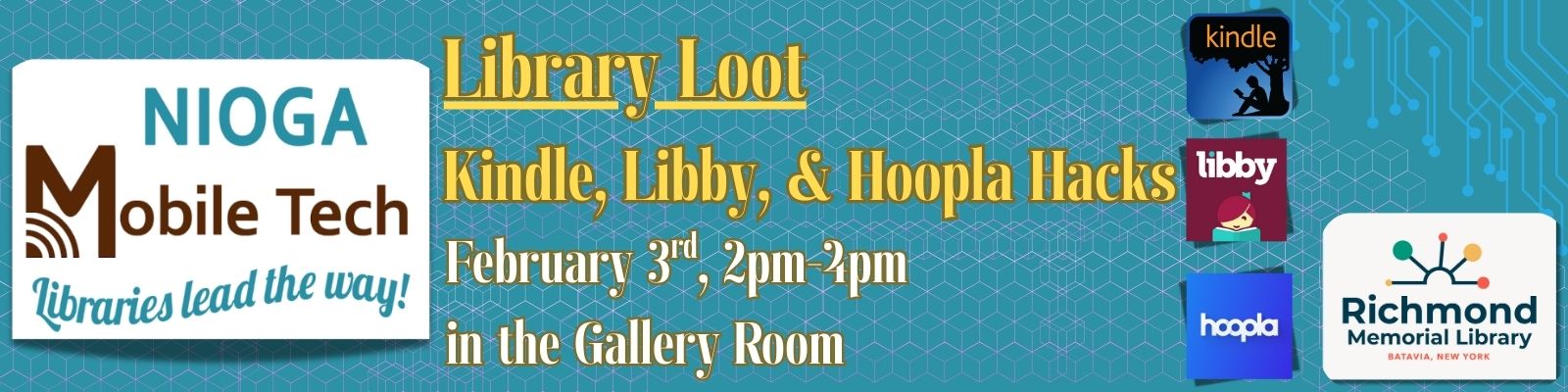 Tech Flyer for Nioga Mobile Tech Library Loot Program