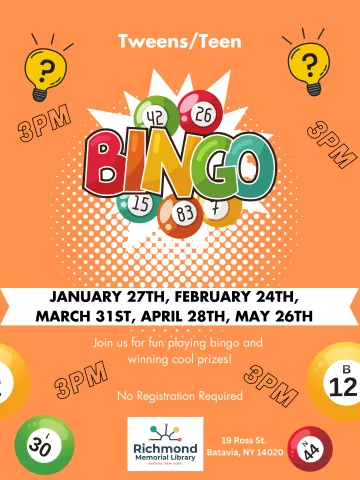 Tweens/Teens Programming: Bingo!