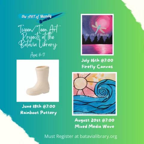 Tween/Teen Programming: ART Club at NIGHT with the ART of Mandy!