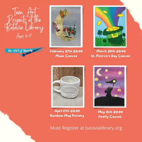 Tweens/Teens Programming: ART Club with the ART of Mandy!!