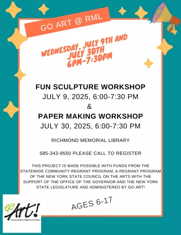 Tween/Teen Programming: Go ART Sculpture Workshop!