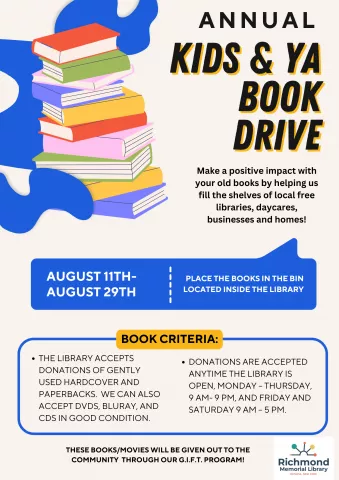 Young Adult & Children's Book Drive - Donate today!