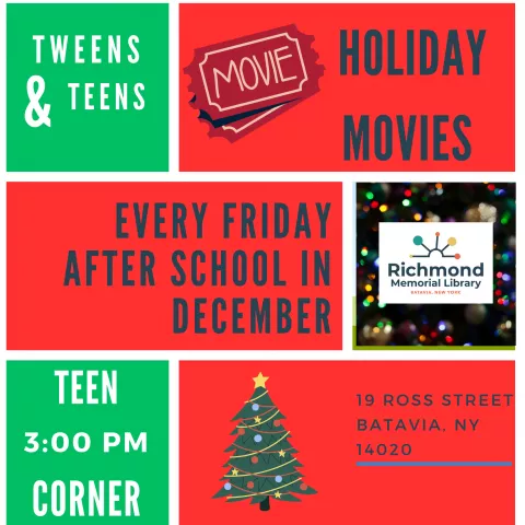 Tween/Teen Programming: Holiday Movie Fridays! 