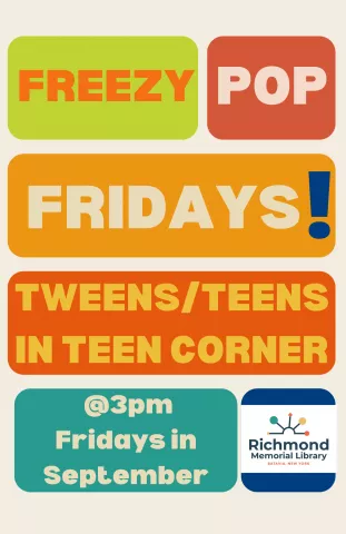 Tween/Teen Programming: Freezy-Pop Fridays!