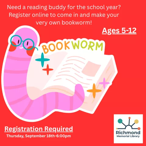 Children&#039;s Room Back to school bookworm