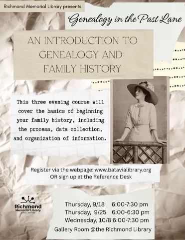 Genealogy: Life in the Past Lane Workshop Series