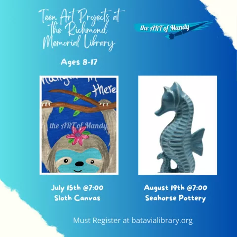 Tween/Teen Programming: Summer Evening ART with the ART of Mandy! 