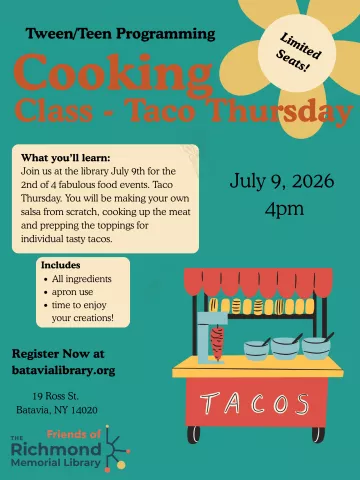 Tween/Teen Programming: Taco Thursday Cooking Class! 