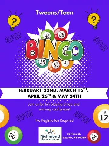 Tween/Teen Programming: BINGO! 